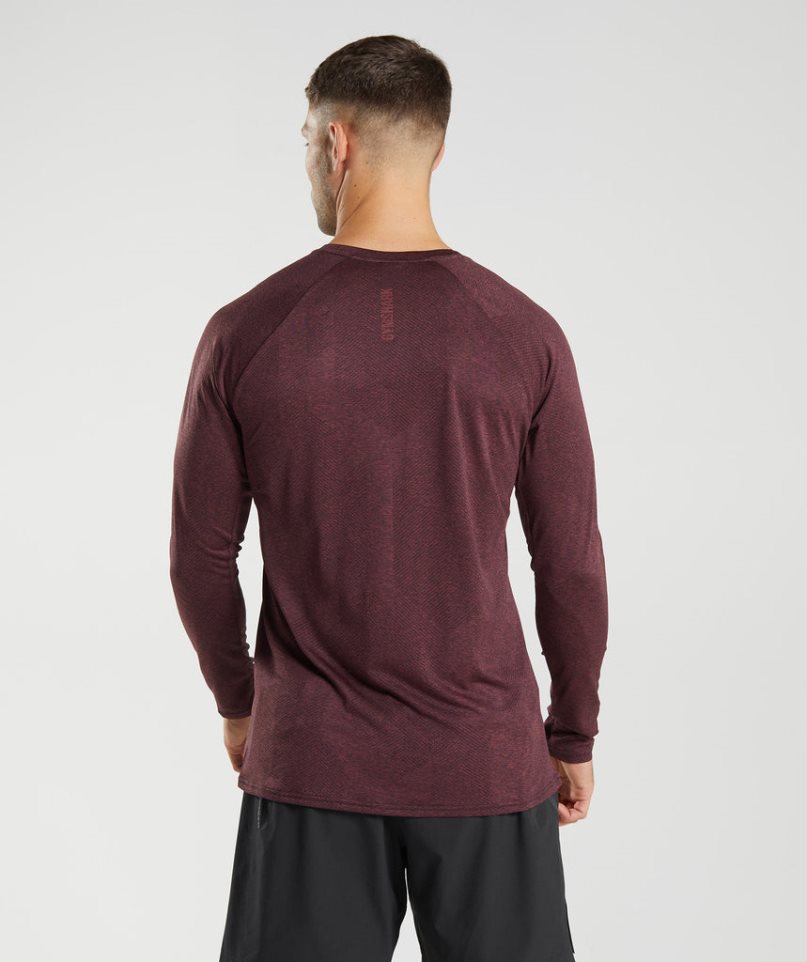 Koszulki Gymshark Apex Long Sleeve Męskie Ciemny Brązowe | PL 283LMN